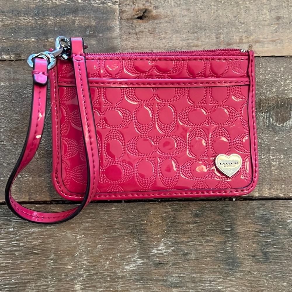 Pink Coach Wrist Wallet